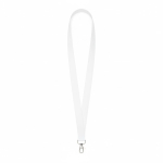 Polyester-Lanyard zum Sublimieren mit Karabiner oder Clip farbe weiß siebte Ansicht