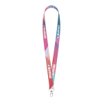 Polyester-Lanyard zum Sublimieren mit Karabiner oder Clip farbe weiß