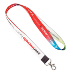Polyester-Lanyard zum Sublimieren mit Karabiner oder Clip farbe weiß