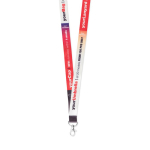 Polyester-Lanyard zum Sublimieren mit Karabiner oder Clip farbe weiß