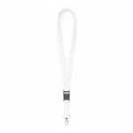 Polyester-Lanyard mit abnehmbarer Schnalle zum Sublimieren farbe weiß siebte Ansicht