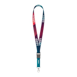 Polyester-Lanyard mit abnehmbarer Schnalle zum Sublimieren farbe weiß