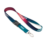 Polyester-Lanyard mit abnehmbarer Schnalle zum Sublimieren farbe weiß