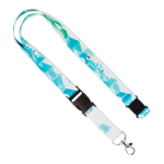 Polyester-Lanyard mit abnehmbarer Schnalle zum Sublimieren farbe weiß