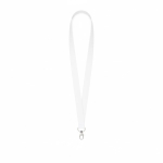 RPET-Lanyard zum Sublimieren mit Karabiner oder Clip farbe weiß siebte Ansicht