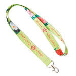 RPET-Lanyard zum Sublimieren mit Karabiner oder Clip farbe weiß