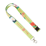 RPET-Lanyard zum Sublimieren mit Karabiner oder Clip farbe weiß