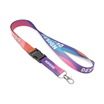 Abnehmbares individuell gefertigtes RPET Lanyard zur Sublimation farbe weiß