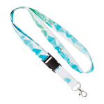 Abnehmbares individuell gefertigtes RPET Lanyard zur Sublimation farbe weiß