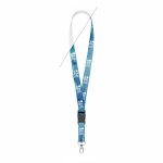 Abnehmbares individuell gefertigtes RPET Lanyard zur Sublimation farbe weiß Ansicht mit Druckbereich