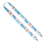 Polyester-Lanyard mit 2 Karabinern zum Sublimieren farbe weiß