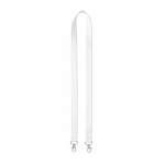 Individuell gefertigtes RPET Lanyard mit zwei Karabinern oder Clips farbe weiß siebte Ansicht