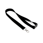 Individuell gefertigtes Polyester Lanyard mit Karabiner oder Clip farbe schwarz