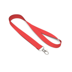 Individuell gefertigtes Polyester Lanyard mit Karabiner oder Clip farbe rot