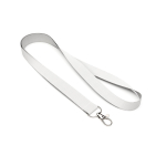 Individuell gefertigtes Polyester Lanyard mit Karabiner oder Clip farbe weiß