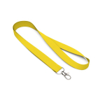 Individuell gefertigtes Polyester Lanyard mit Karabiner oder Clip farbe gelb