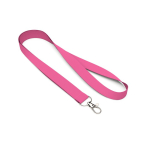 Individuell gefertigtes Polyester Lanyard mit Karabiner oder Clip farbe pink