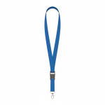 Abnehmbares Polyester-Lanyard mit Karabiner oder Clip farbe blau siebte Ansicht