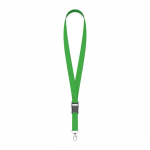 Abnehmbares Polyester-Lanyard mit Karabiner oder Clip farbe grün siebte Ansicht