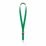 Abnehmbares Polyester-Lanyard mit Karabiner oder Clip farbe flaschengrün siebte Ansicht
