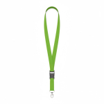 Abnehmbares Polyester-Lanyard mit Karabiner oder Clip farbe apfelgrün siebte Ansicht