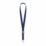 Abnehmbares Polyester-Lanyard mit Karabiner oder Clip farbe ultramarinblau siebte Ansicht