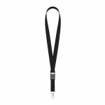 Individuell gefertigtes Polyester Lanyard mit abnehmbarer Schnalle farbe schwarz siebte Ansicht