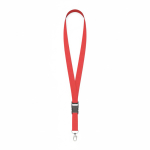 Individuell gefertigtes Polyester Lanyard mit abnehmbarer Schnalle farbe rot siebte Ansicht