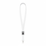Individuell gefertigtes Polyester Lanyard mit abnehmbarer Schnalle farbe weiß siebte Ansicht