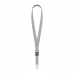 Individuell gefertigtes Polyester Lanyard mit abnehmbarer Schnalle farbe grau siebte Ansicht