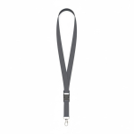 Individuell gefertigtes Polyester Lanyard mit abnehmbarer Schnalle farbe dunkelgrau siebte Ansicht