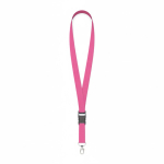 Individuell gefertigtes Polyester Lanyard mit abnehmbarer Schnalle farbe pink siebte Ansicht