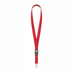 Individuell gefertigtes Polyester Lanyard mit abnehmbarer Schnalle farbe granatrot siebte Ansicht