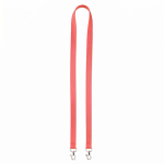 Polyester-Lanyard mit 2 wählbaren Karabinern farbe rot siebte Ansicht