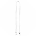 Polyester-Lanyard mit 2 wählbaren Karabinern farbe weiß siebte Ansicht