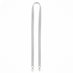 Polyester-Lanyard mit 2 wählbaren Karabinern farbe grau siebte Ansicht