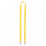 Polyester-Lanyard mit 2 wählbaren Karabinern farbe gelb siebte Ansicht