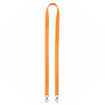 Polyester-Lanyard mit 2 wählbaren Karabinern farbe orange siebte Ansicht