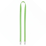 Polyester-Lanyard mit 2 wählbaren Karabinern farbe apfelgrün siebte Ansicht