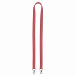 Polyester-Lanyard mit 2 wählbaren Karabinern farbe granatrot siebte Ansicht