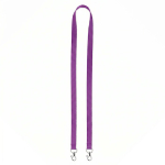 Polyester-Lanyard mit 2 wählbaren Karabinern farbe purpurfarben siebte Ansicht