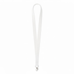 Individuell gefertigtes Lanyard aus Bio Baumwolle mit Karabiner farbe weiß siebte Ansicht