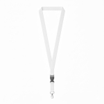 Abnehmbares Lanyard aus Bio-Baumwolle mit Karabiner farbe weiß siebte Ansicht