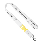 Abnehmbares Lanyard aus Bio-Baumwolle mit Karabiner farbe weiß