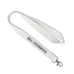Bambus-Lanyard zum Sublimieren mit Karabiner farbe weiß