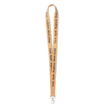 Individuell gefertigtes Lanyard aus Kork mit wählbarem Karabiner farbe braun