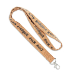Individuell gefertigtes Lanyard aus Kork mit wählbarem Karabiner farbe braun fünfte Ansicht