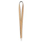 Individuell gefertigtes Lanyard aus Polyester und Kork mit Karabiner farbe schwarz siebte Ansicht