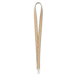 Individuell gefertigtes Lanyard aus Polyester und Kork mit Karabiner farbe grau siebte Ansicht