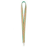 Individuell gefertigtes Lanyard aus Polyester und Kork mit Karabiner farbe flaschengrün siebte Ansicht